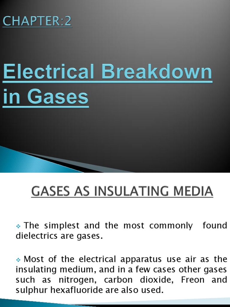 Gaseous Dielectrics and Breakdown Mechanisms | PDF | Electrical ...