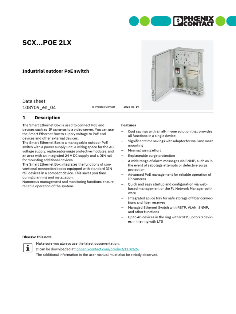 DB en SCX Xpoe 2lx 108709 en 04 | PDF | Fuse (Electrical) | Network Switch