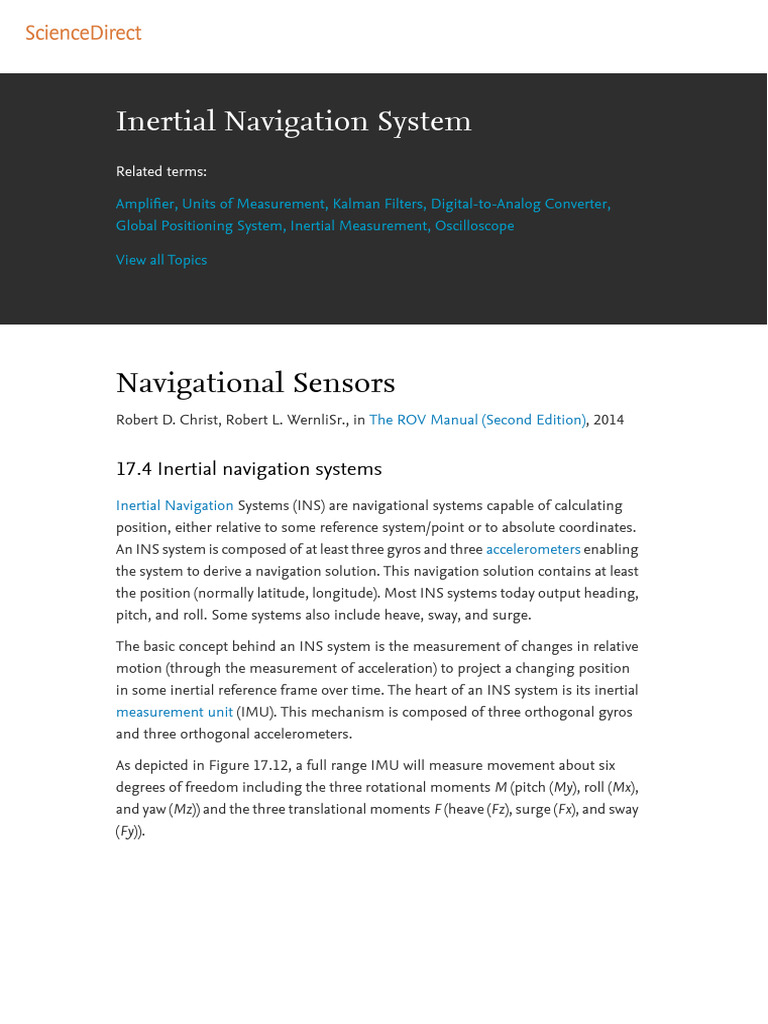Inertial Navigation System | PDF | Inertial Navigation System ...