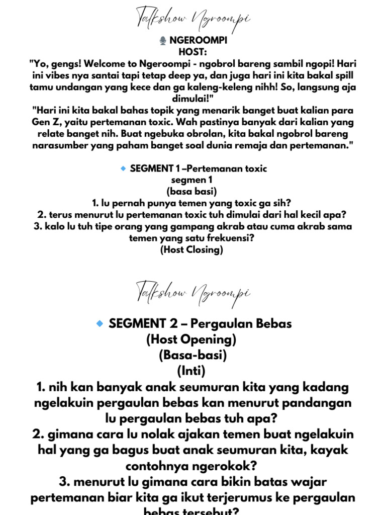 Script Talkshow - 20260110 - 164023 - 0000 | PDF