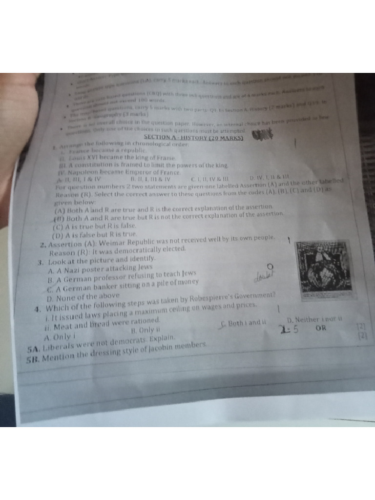 SST Question Paper | PDF