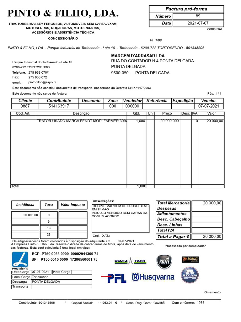 Proforma 1 | PDF