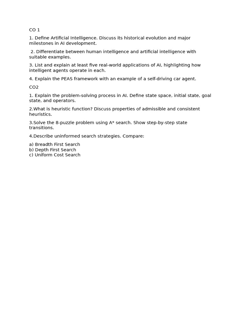 Sample AI ASS Q | PDF