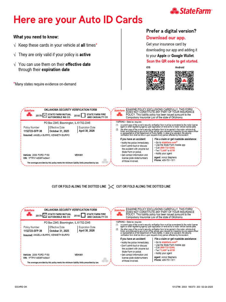 Auto Id Card | PDF | Insurance | Identity Document