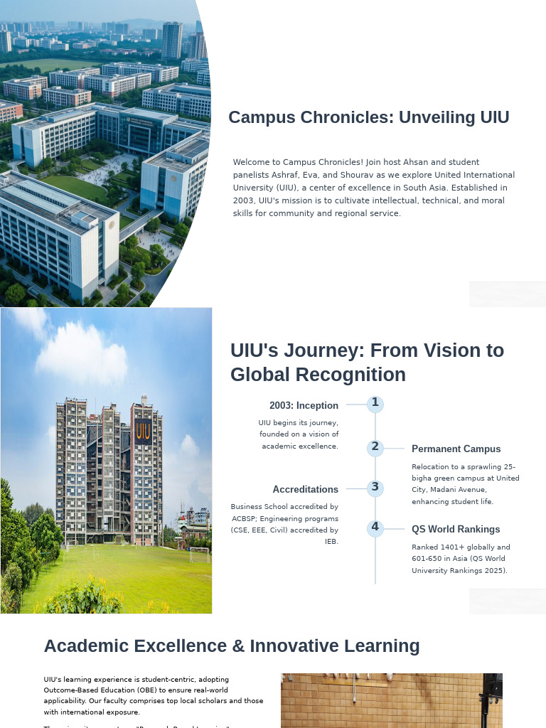 Campus Chronicles Unveiling UIU | PDF | Mentorship