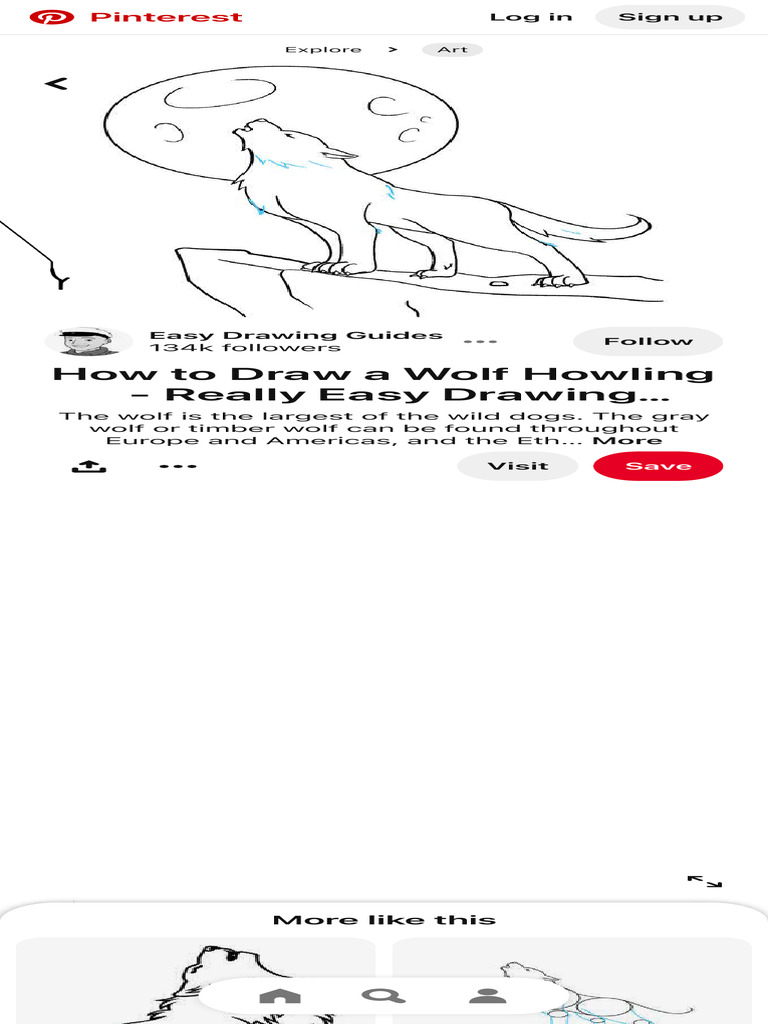 How To Draw A Wolf Howling - Really Easy Drawing Tutorial Cute Wolf ...