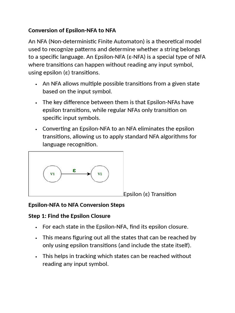 Conversion of Epsilon NFA To NFA | PDF | Theoretical Computer Science ...