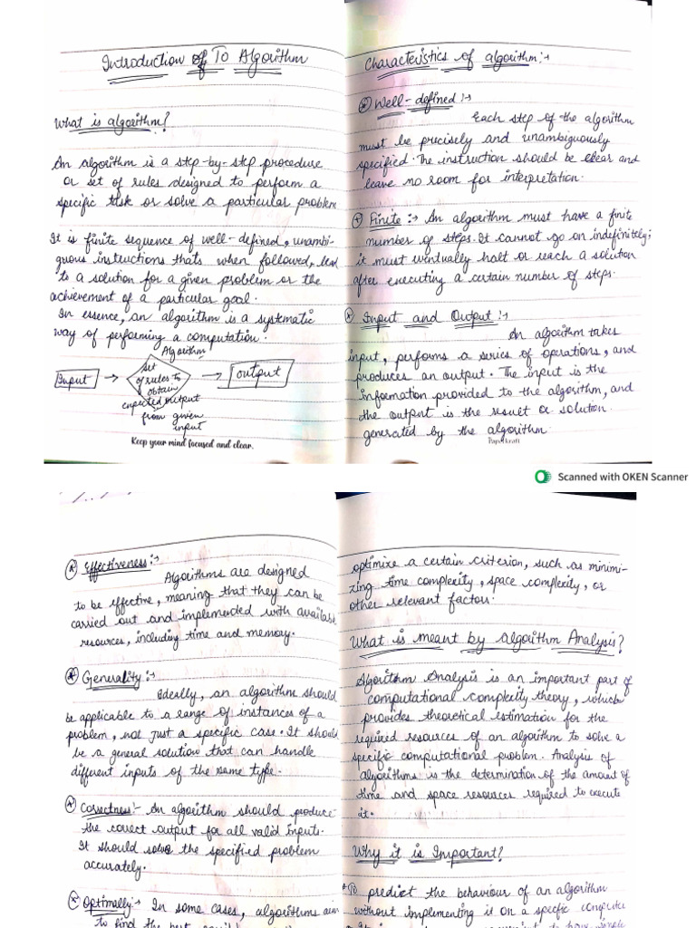 DAA Notes Intro To Algorithm | PDF