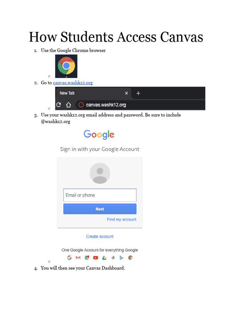 How Students Access Canvas | PDF