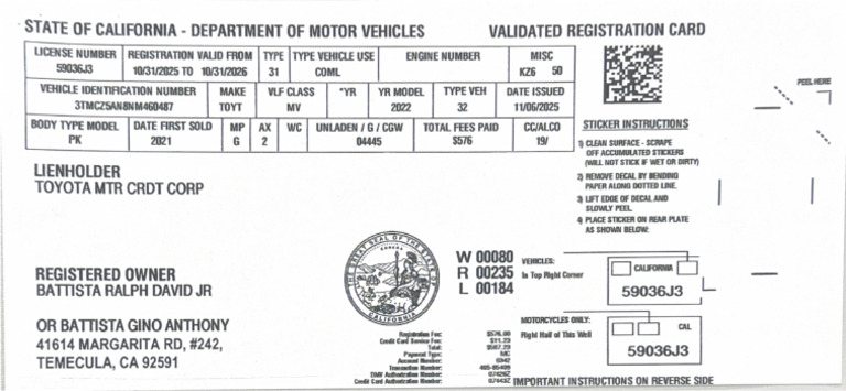 State of California - Department of Motor Vehicles | PDF
