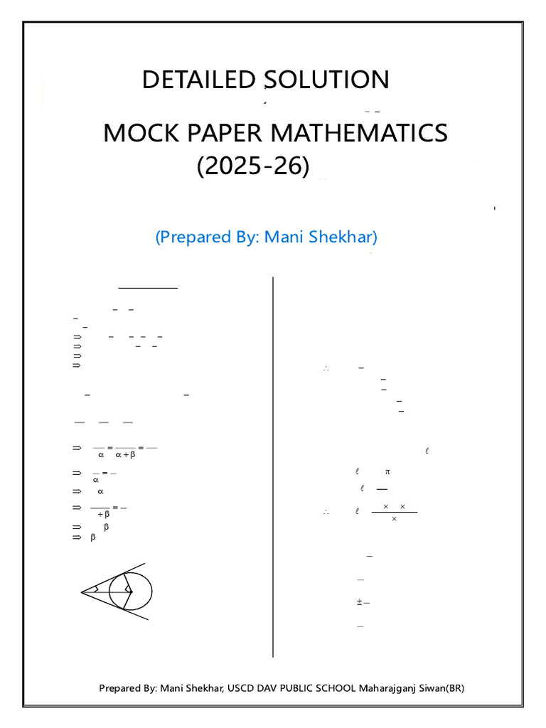 14th Feb MOCK PAPER SOL | PDF | Area | Elementary Mathematics
