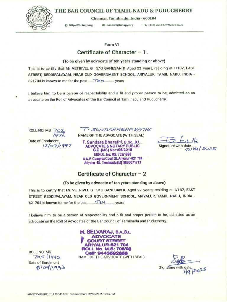 Form VI | PDF