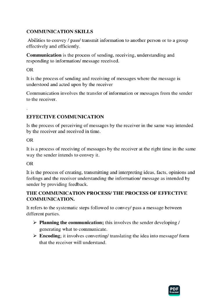 Communication Skills | PDF