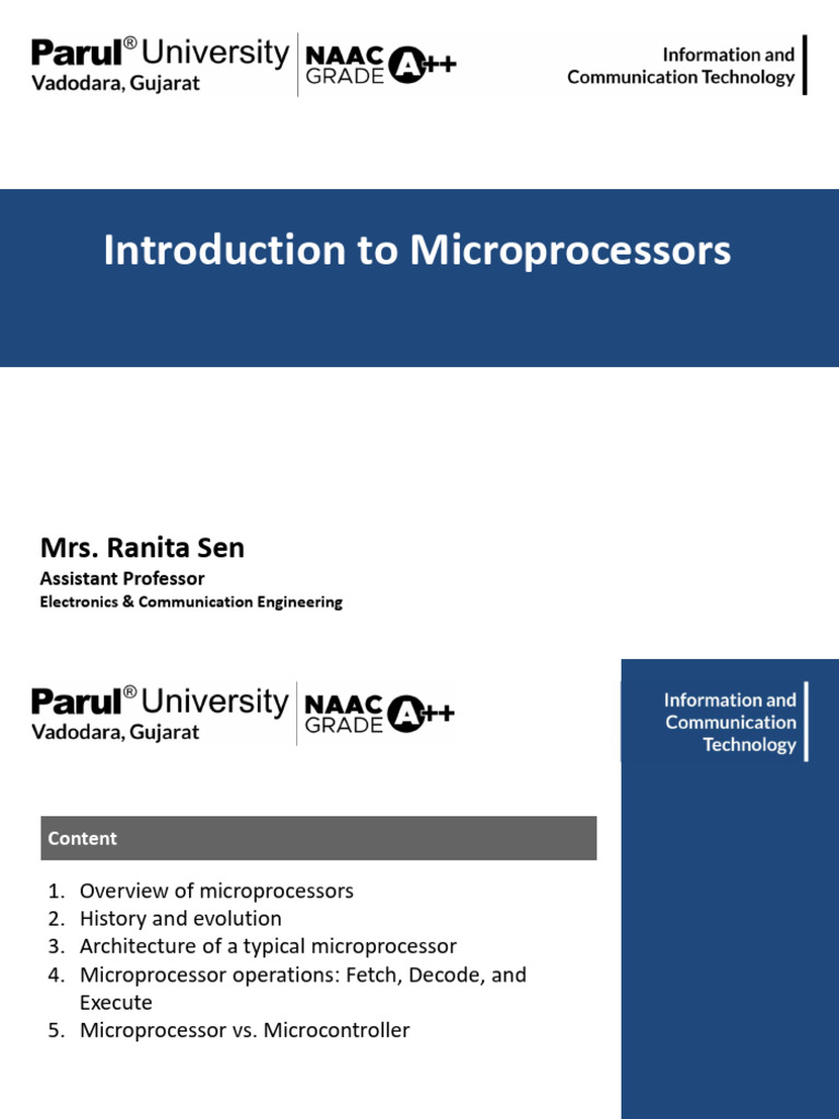 Unit 1 | PDF | Central Processing Unit | Microprocessor
