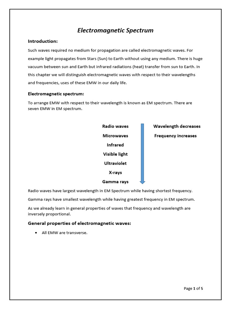 Electromagnetic Waves 2 | PDF | Electromagnetic Radiation ...