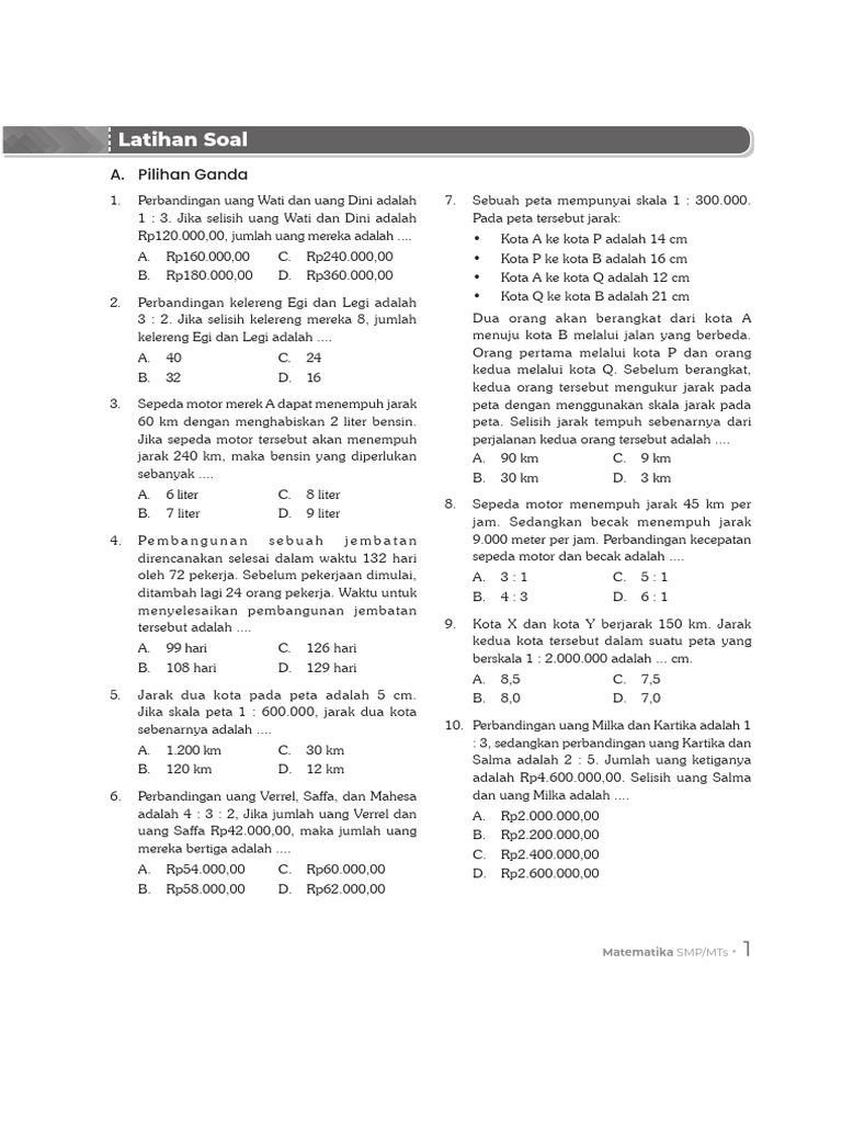 Latihan Soal Rasio | PDF