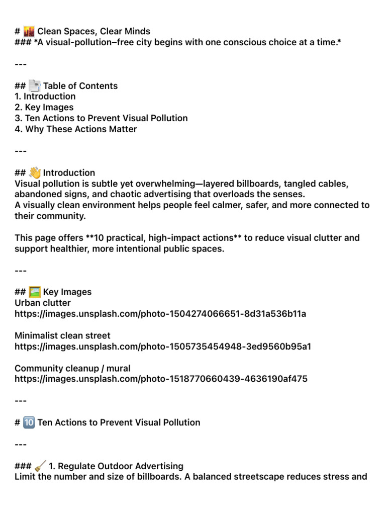 Visual Pollution - MD | PDF