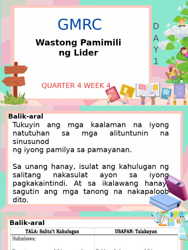 Q4 W4 GMRC4 PPT Matatag | PDF