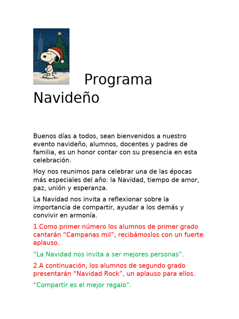 Programa Navideño | PDF