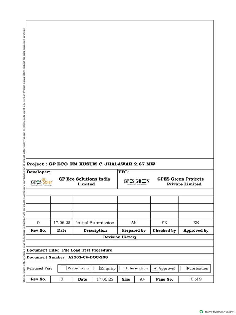 Pile Load Test Procedure - R0 | PDF