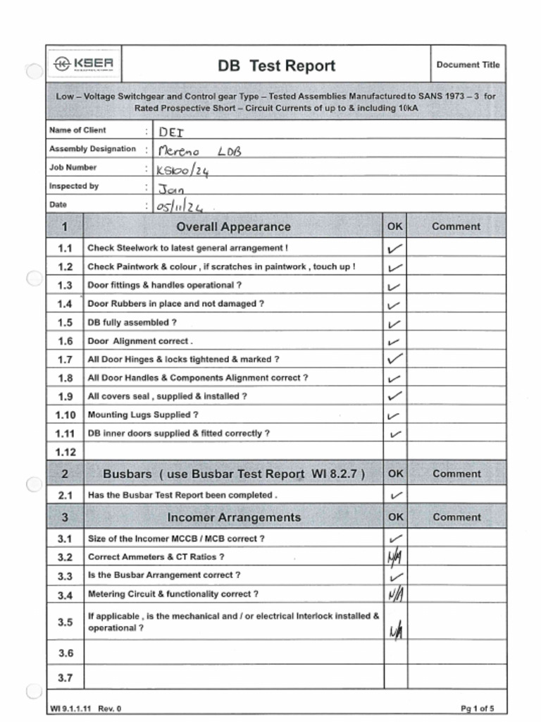 DB Test Report Mereno | PDF