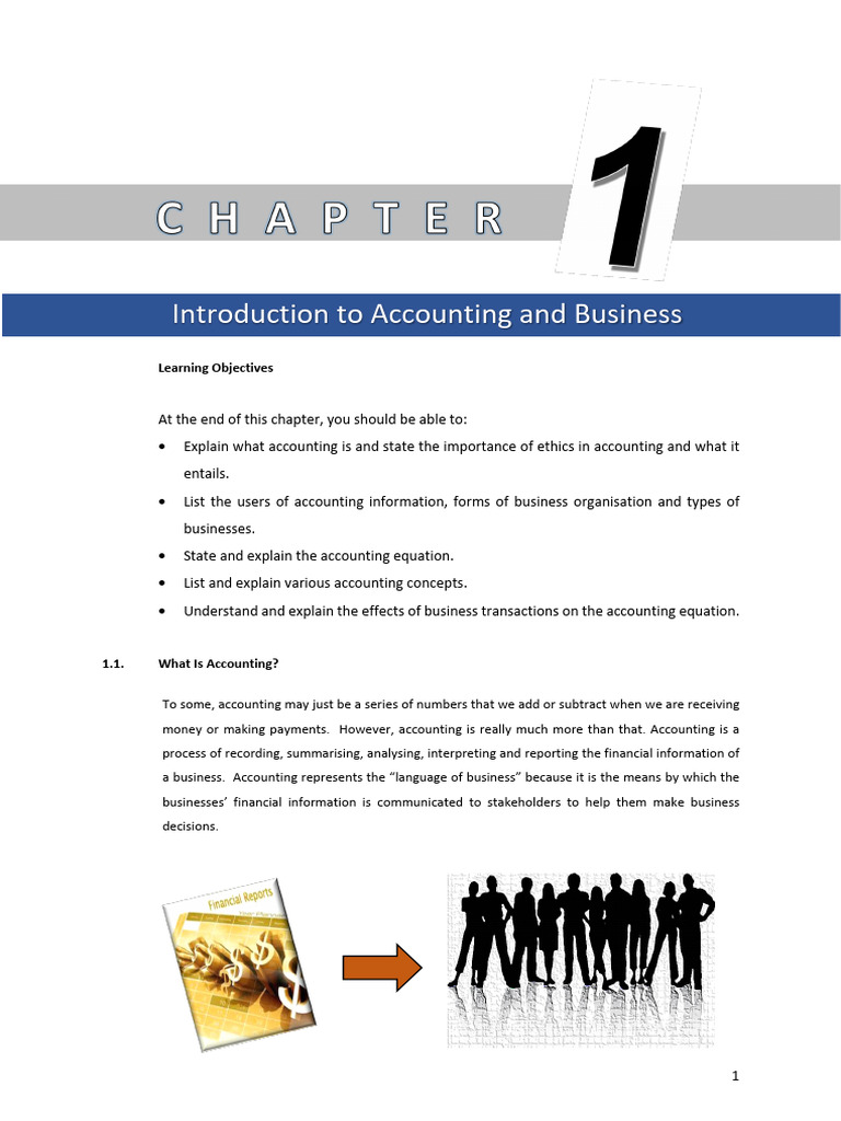 Chapter 1 Introduction To Accounting & Business BACC | PDF | Debits And ...
