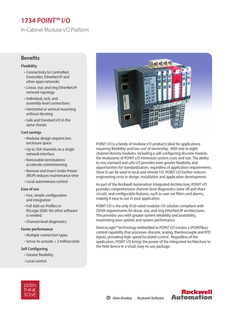 1734 POINT™ I/O: Benefits | PDF | Ethernet | Electronics