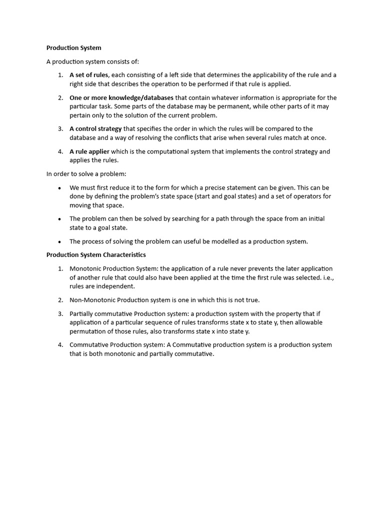 Production System | PDF