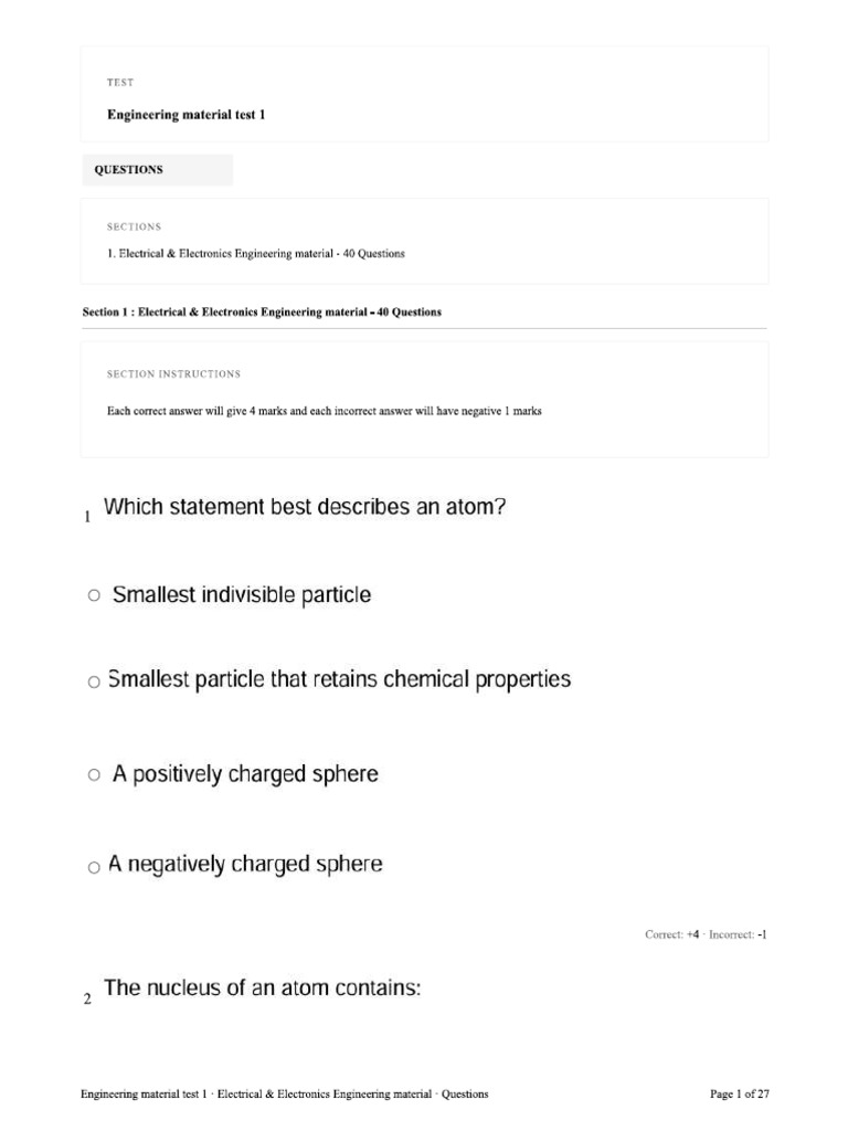 Engineering Material 1 | PDF