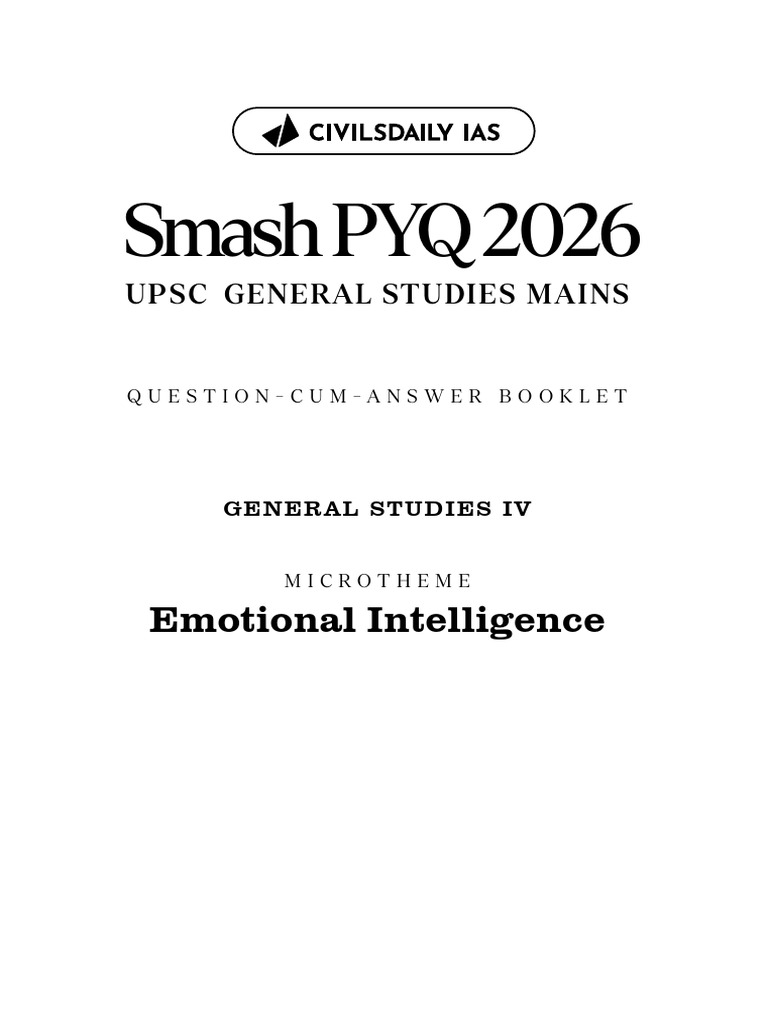 PYQ - Questions Cum Answers Emotional Intelligence | PDF | Emotional ...