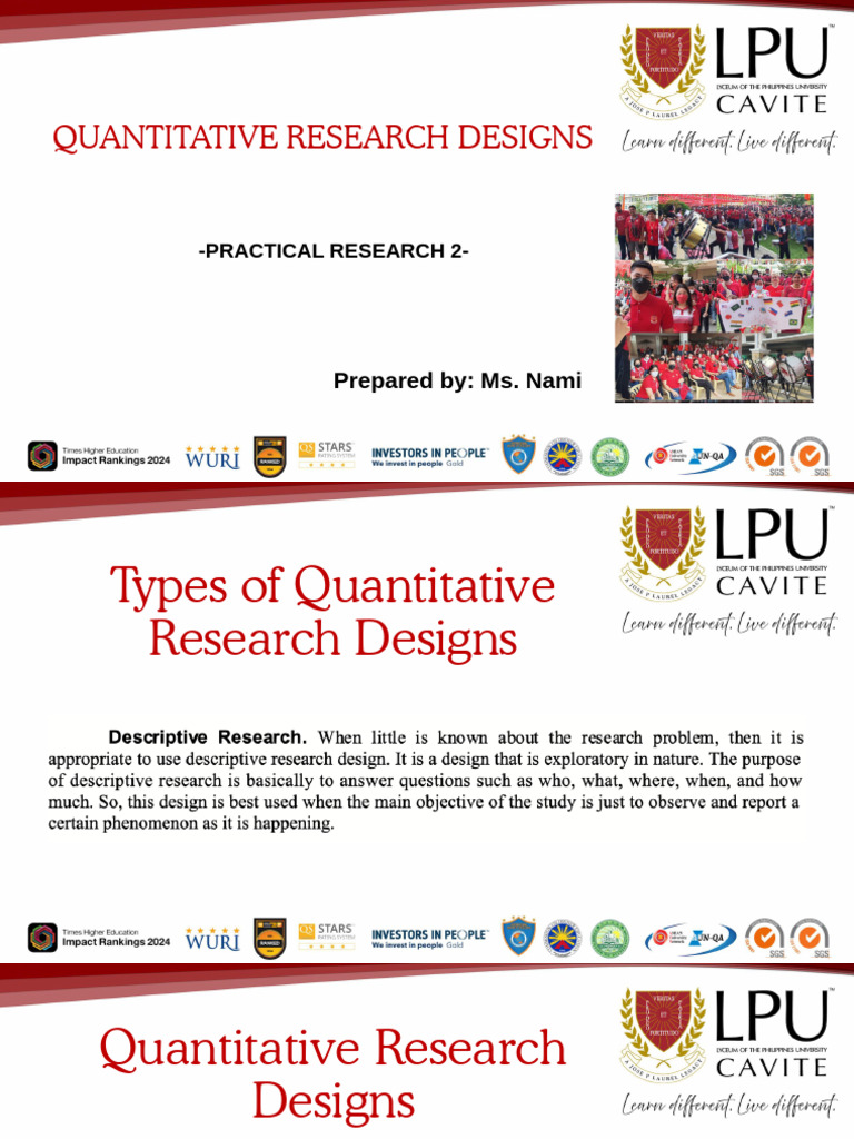 10-Types of Quantitative Research Designs | PDF