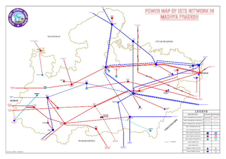 Madhya Pradesh Inter State Transmission System Map | PDF | Electric ...
