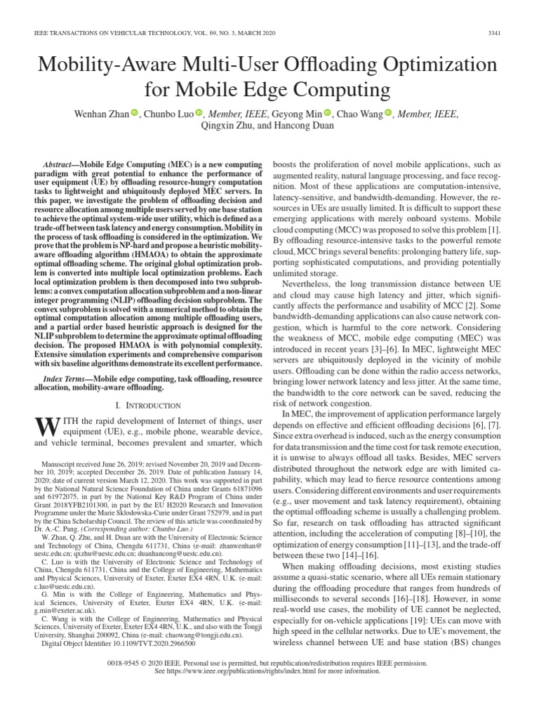 Mobility-Aware Multi-User Offloading Optimization For Mobile Edge ...
