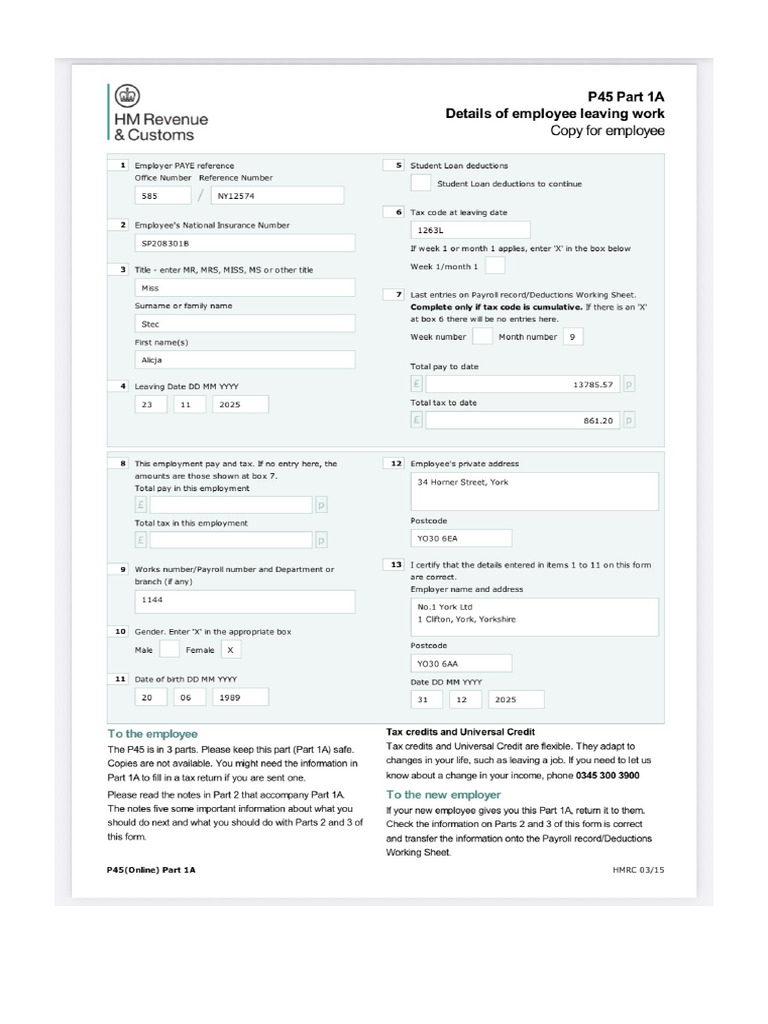 P45 A4 | PDF