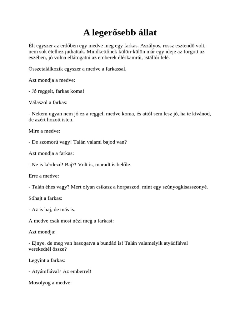 A Legerősebb Állat | PDF