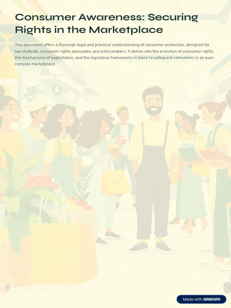 Consumer Awareness Securing Rights in The Marketplace | PDF | Economies ...