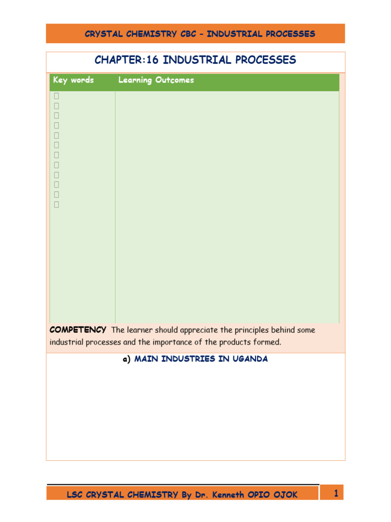 Industrial Process Crystal | PDF | Ammonia | Ore