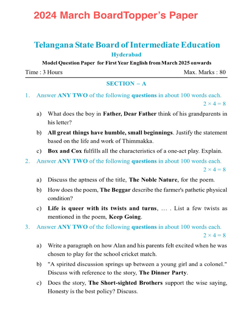Topper's Paper 202403 | PDF