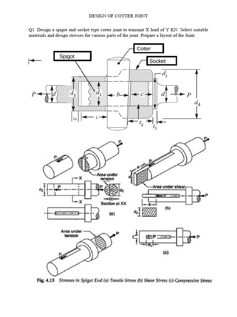 Tutorials - Design and Layout of Cotter Joint | PDF