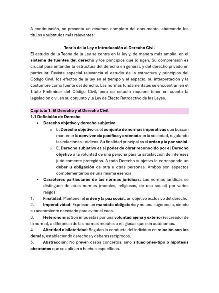 Resumen N°2 - Teoría de La Ley | PDF | Caso de ley | Fuentes del derecho
