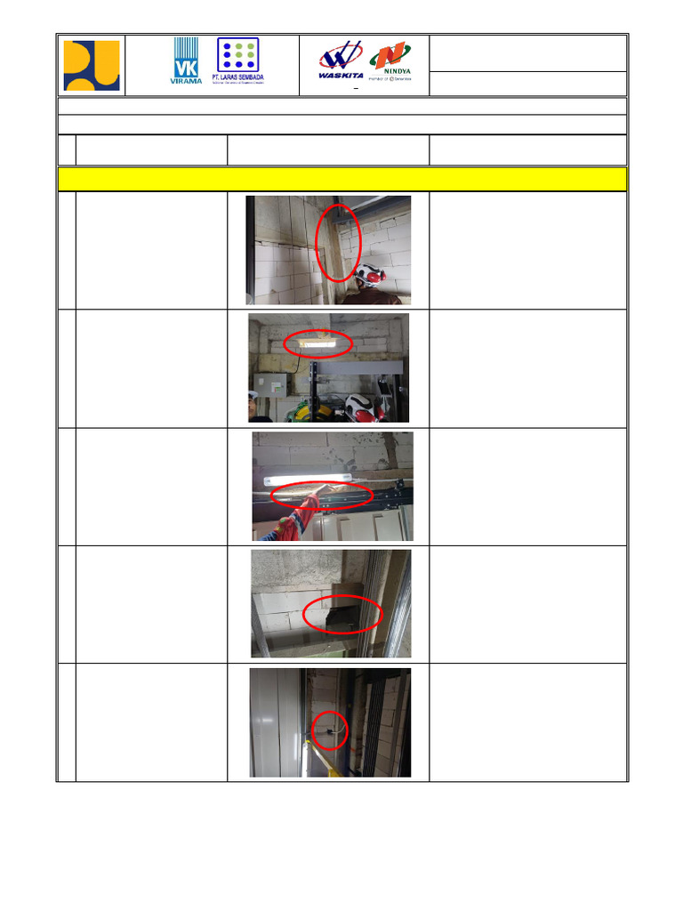 Defect List Lift Tower 1 | PDF