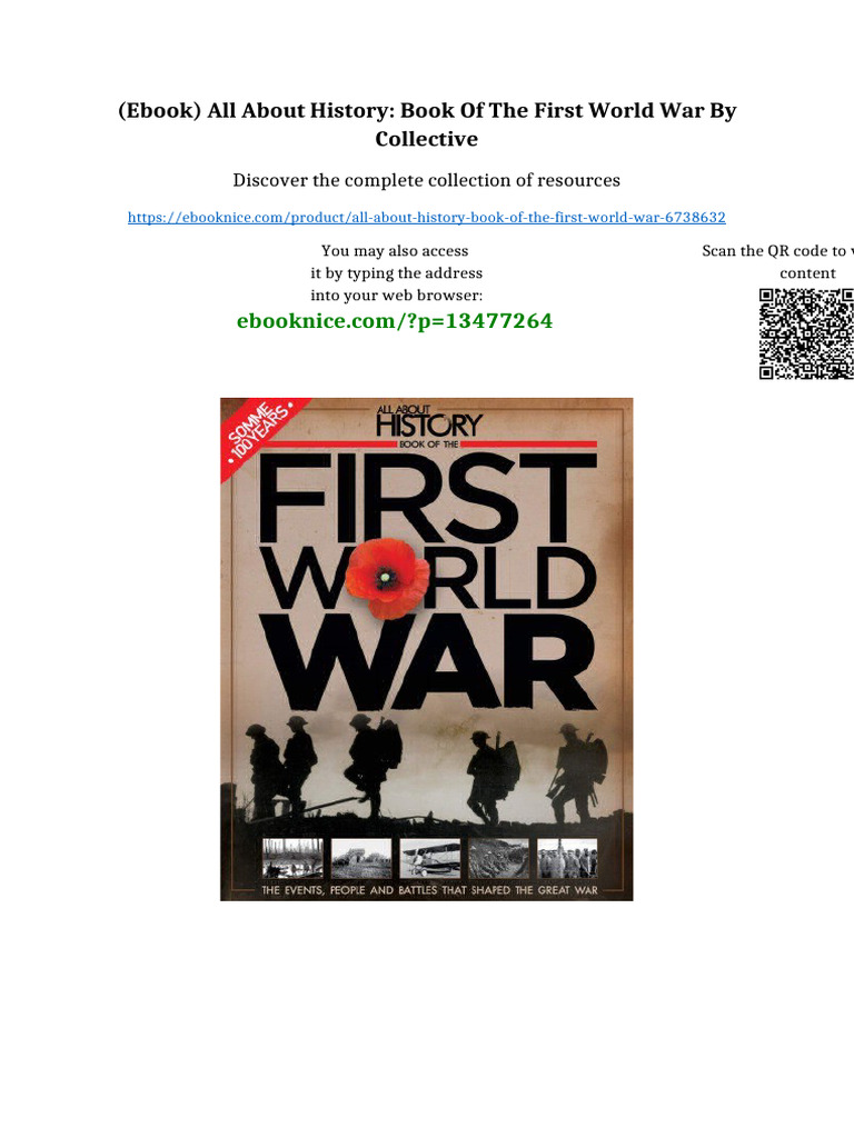 (Ebook) All About History: Book of The First World War by Collective ...