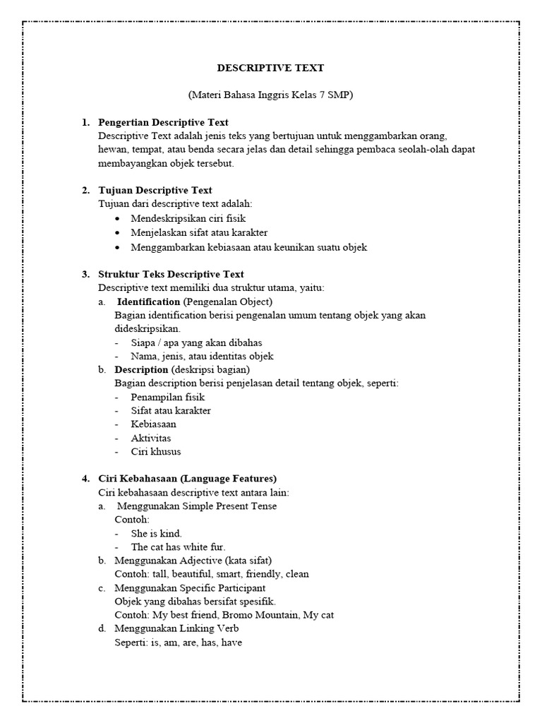Descriptive Text Material | PDF