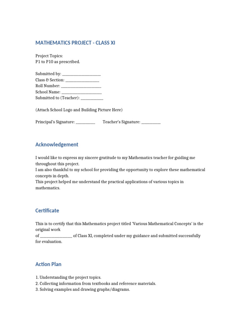 Class 11 Maths Project-4 | PDF | Trigonometric Functions | Function ...