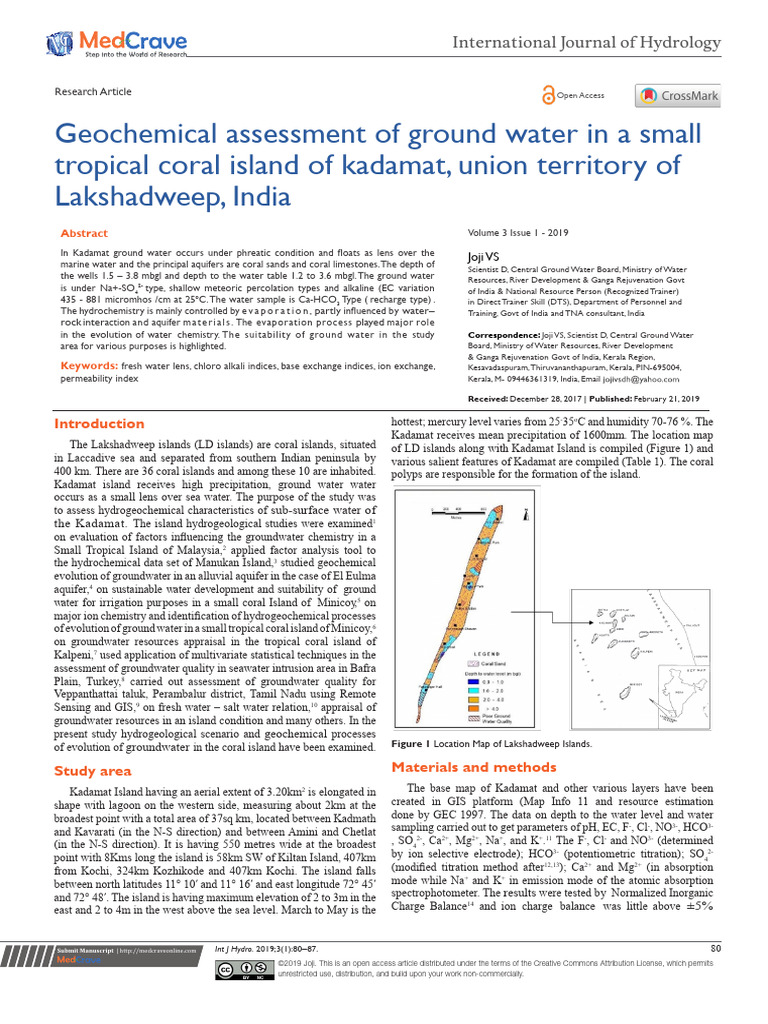 Geochemical Assessment of Ground Water in A Small | PDF | Groundwater ...