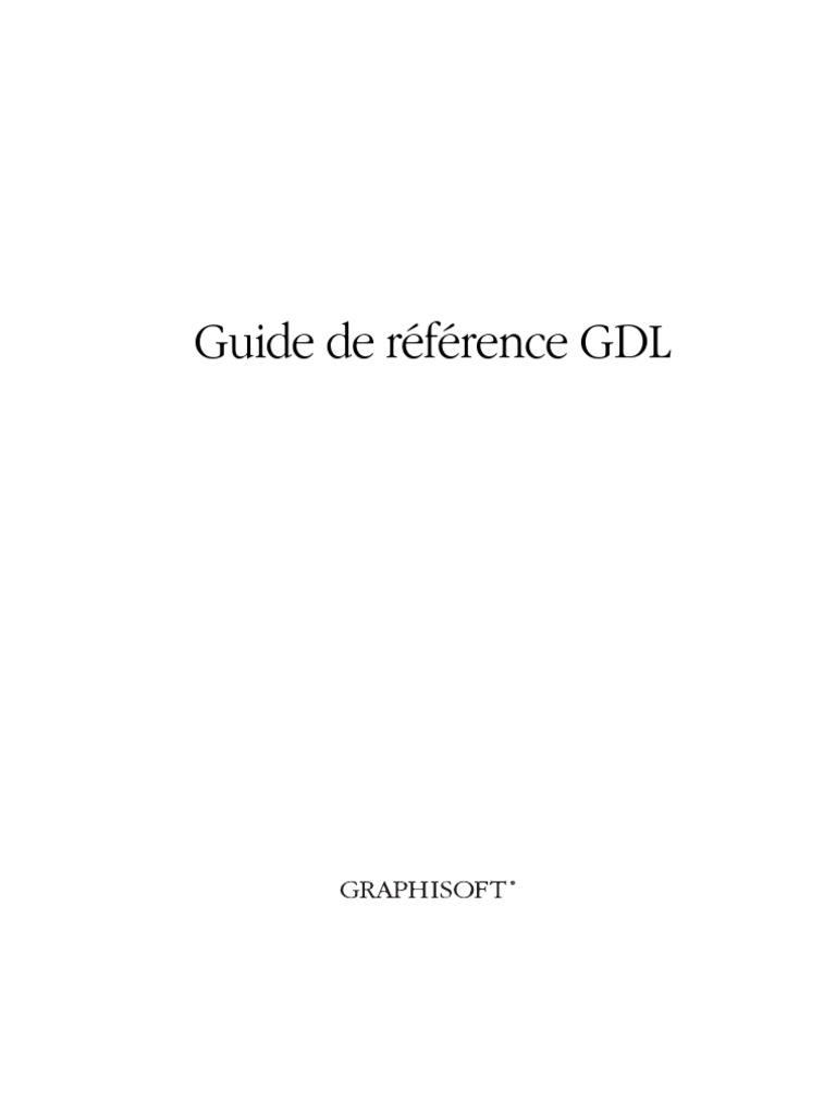 Guide de Reference GDL | PDF | Macro-définition | Modélisation ...