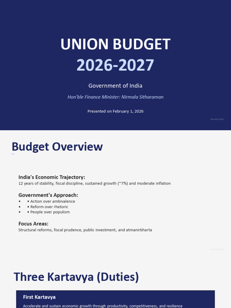 Budget 2026-2027 Presentation | PDF | Taxes | Government Budget Balance