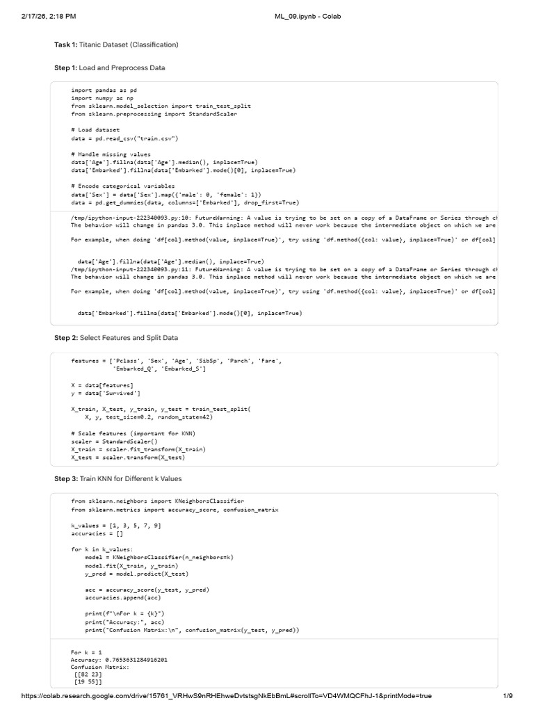 ML 09 | PDF | Data Analysis | Applied Mathematics