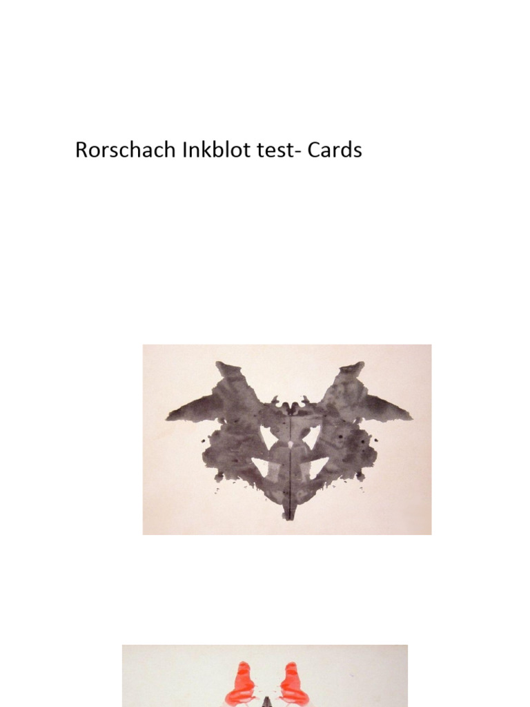 Rorschach Inkblot Test - Cards | PDF