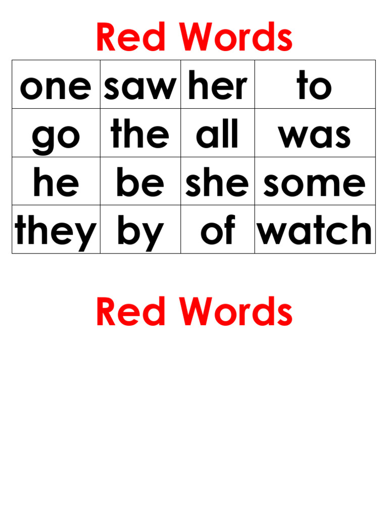 The Duckchick-Red Words | PDF